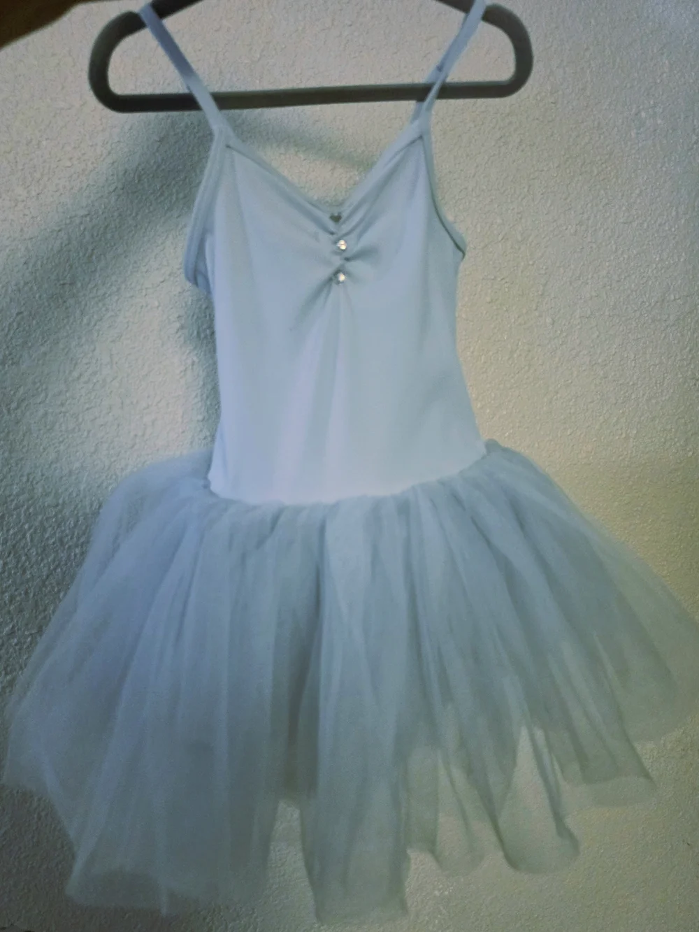 Girls Light Blue Ballet Tutu Dress with Rhinestone Detail